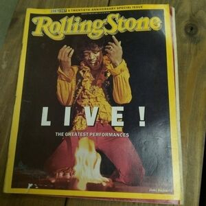 Rolling Stone Magazine July 1987 20th Anniversary 1967-1987 Jimi Hendrix Music